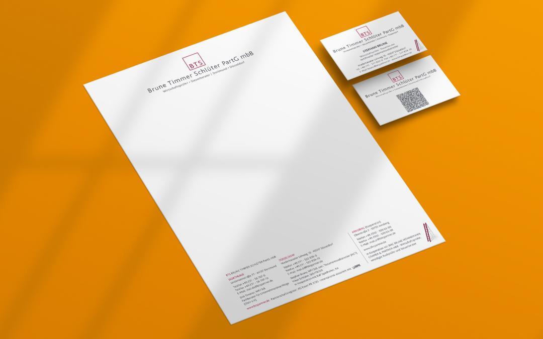 BTS Brune Timmer Schlüter PartG mbB – Briefbogen und Visitenkarten