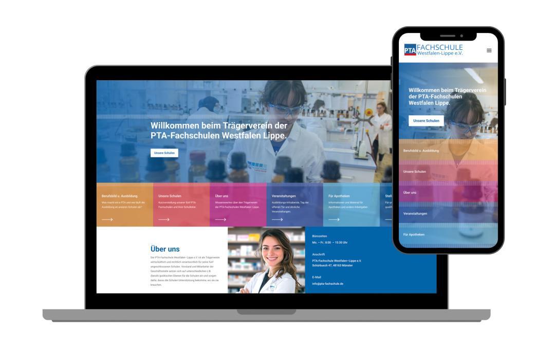 PTA-Fachschule Westfalen-Lippe e.V. – Website